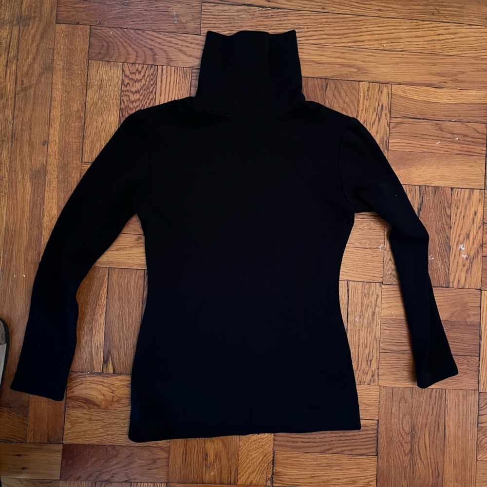 Black knit turtleneck.